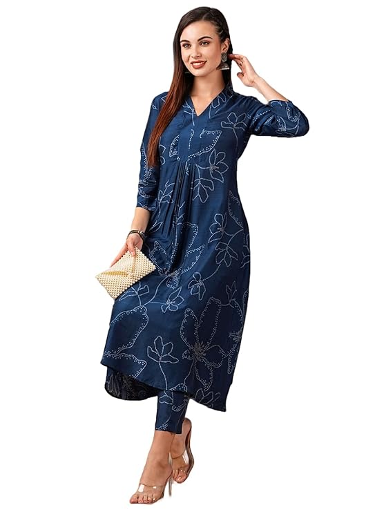 Rayon Viscose Printed A Line Kurta